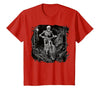 Scary Cyclist Skeleton Gifts Cycling Skeleton Mountain MTB Bicycle Cyclist Skeleton T-Shirt - size chart