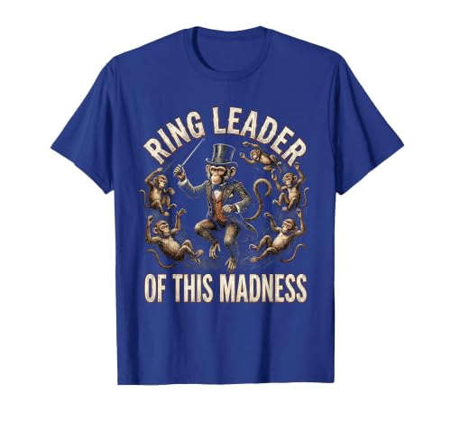 Mademark Ring Leader Of This Madness Circus Monkey Design T-Shirt - Men - size chart