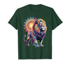 Cosmic Animal Mandala Sacred Geometry Collective Sacred Geometry Lion Mandala T-Shirt - size chart