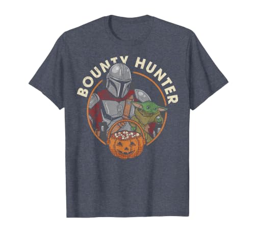 Star Wars The Mandalorian Halloween Candy Bounty Hunter T-Shirt - size chart