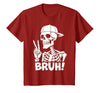Skeleton Peace Sign Shirts For Men Women & Kids Bruh Skeleton Hand Peace Sign Halloween Skeleton Hand Sign T-Shirt - size