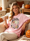 SGYHO Oversized Halloween Shirts for Women Spooky Season Pumpkin Ghost Fall Casual Tee - size chart