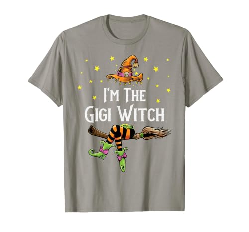 Matching Witch Halloween Costumes by Foxio Im the Gigi Witch Halloween Matching Group Costume T-Shirt - size chart