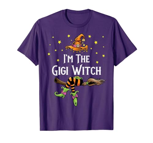 Matching Witch Halloween Costumes by Foxio Im the Gigi Witch Halloween Matching Group Costume T-Shirt - size chart