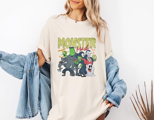 Handmade Retro Halloween Shirt, Vintage Ghost Halloween Shirt, Halloween Aesthetic, Monster Mash T- Shirt, Fall Tee, Monster