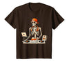 Funny Skeleton DJ Halloween Men Outfit Skeleton DJ Halloween Costume Turntable Music Funny Men Boys T-Shirt - size chart
