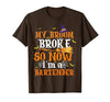 My Broom Broke So I Became A Bartender Halloween Costume T-Shirt - size chart