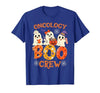 Oncology Boo Crew Funny Ghost Halloween Spooky Costume Nurse T-Shirt - size chart