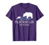 Global Warming Awareness Arctic Winter Ice Polar Bear Club Take The Plunge Ice Bear T-Shirt - size chart