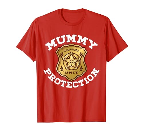 Halloween Mummy Security Costume RTees Halloween Adult Costume Mummy Protection T-Shirt - size chart