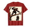 Mademark Monkey Flinging Poo at Businessman Graphic T-Shirt - Men - size chart