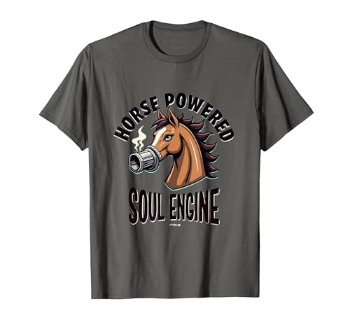 Mademark Horse Powered Soul Engine Equestrian Design T-Shirt - Men - size chart