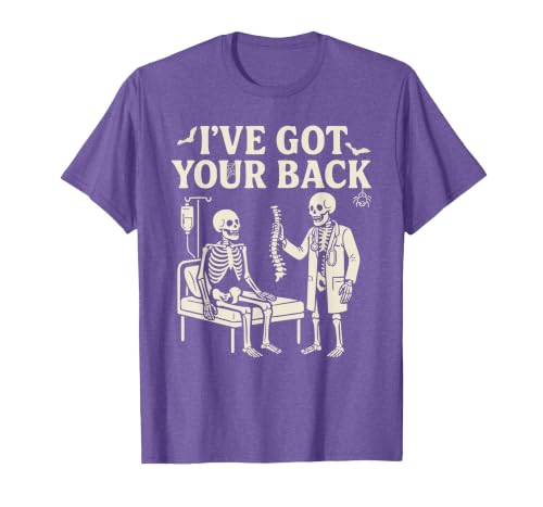 Halloween Costume For Doctor I've Got Your Back I've Got Your Back Halloween Skeleton Doctor Costume T-Shirt - size chart