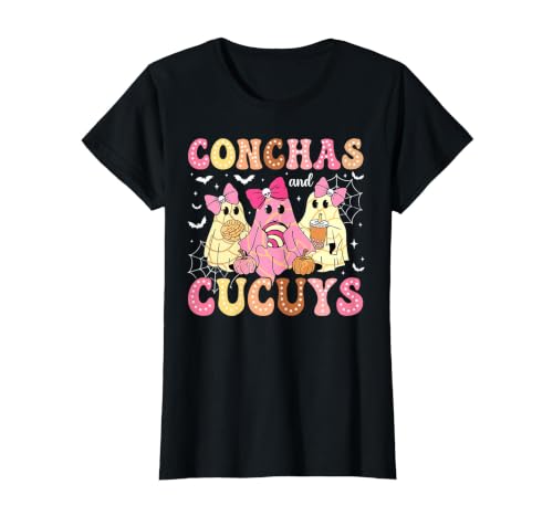 Funny Conchas and Cucuys Mexican Tees Halloween Cute Conchas and Cucuys Ghost Funny Halloween Mexican Ghost T-Shirt - size