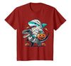 Funny Shark Dinosaur Halloween Kids Boys Tees Shark Riding Dinosaur T-rex Funny Halloween Pumpkin Boys Kid T-Shirt - size