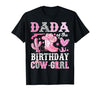 Pink Western Cowgirl Bday Party Family Matching Dada of The Birthday Cow-Girl Rodeo Cowgirl Bday T-Shirt - size chart