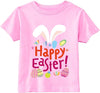 Easter Day Gift for Toddler Boy Baby Girl Tractor Loving Bunny T-Shirt — design detail