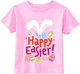 Easter Day Gift for Toddler Boy Baby Girl Tractor Loving Bunny T-Shirt — design detail