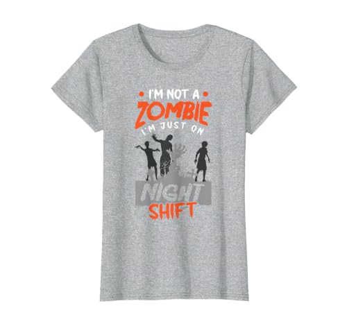 The Shift Worker - Night Shift Worker Design Night Shift Worker Halloween Funny Pun T-Shirt - size chart