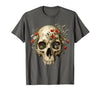 Mademark Elephant Skull Wildflower Bloom Graphic T-Shirt - Men - size chart