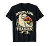 Dinosaur Trainer Halloween Vintage Dinosaur Trainer Halloween Costume Retro Dino Outline T-Shirt - size chart