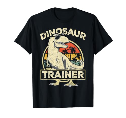Dinosaur Trainer Halloween Vintage Dinosaur Trainer Halloween Costume Retro Dino Outline T-Shirt - size chart