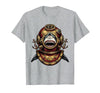 Mademark Shark in Vintage Deep-Sea Diving Helmet T-Shirt - size chart