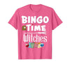 Bingo Time Witches Halloween Bingo Player Novelty Halloween Bingo Time Witches Funny Women Bingo Player T-Shirt - size chart