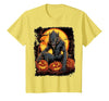 FrightNightFits Werewolf Orange Halloween T-Shirt - size chart