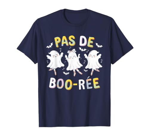 Ballet Ghost Halloween 2024 Spooky Dance Lover Pas de Boo-rée Ghost Ballet Dancer Halloween Dance Teacher T-Shirt - size