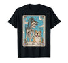 The Bulldog Mom Tarot Card Halloween Women Men Kid Retro Funny The Bulldog Mom Tarot Card Skeleton Halloween T-Shirt - size