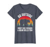 Go Outside Worst Case Scenario A Bear Kills You Camping T-Shirt - size chart