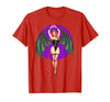 Classic Vintage Pin-Up Sexy Girl by YUX Sexy Succubus Monster Halloween Hand Heart Pin-Up Girl Devil T-Shirt - size chart
