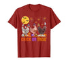 Autumn Pumpkin Chicken Halloween Chicken Farm Fall Halloween Chicken Pumpkin Chick Or Treat Spooky T-Shirt - size chart
