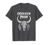 Chickasaw Pride Native American Nice Gifts Chickasaw Pride Tribe Native American Indian Buffalo T-Shirt - size chart