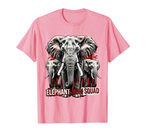 Mademark Elephant Mom Squad Cute Wildlife Design T-Shirt - Men - size chart