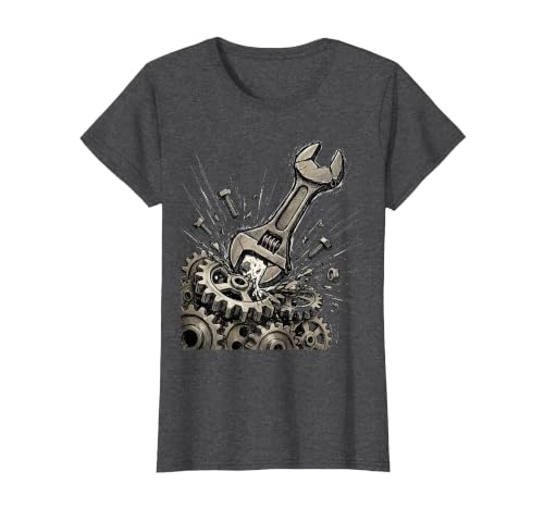 Mademark Monkey Wrench In The Gears Graphic Design T-Shirt - Women - size chart