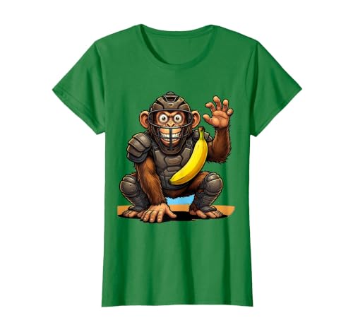 Mademark Monkey Catcher Baseball Banana Ball Graphic T-Shirt - Women - size chart