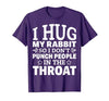 I Hug My Rabbit I Easter Bunny Design Lionhead Rabbit T-Shirt — design detail