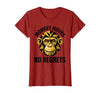 Mademark Monkey Hours No Regrets Funny Primate Design T-Shirt - Women - size chart