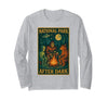 National Park After Dark Tee National Park After Dark: Alien Bigfoot Bear Camping Long Sleeve T-Shirt - size chart