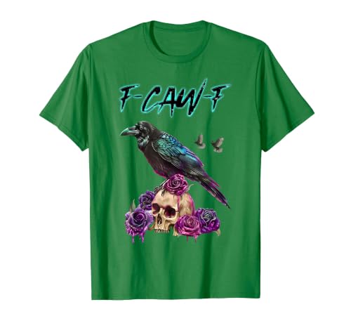 F-Caw-F Funny Raven Black Crow Spooky Season Retro F-Caw-F Funny Raven Black Crow Spooky Season Halloween Retro T-Shirt -