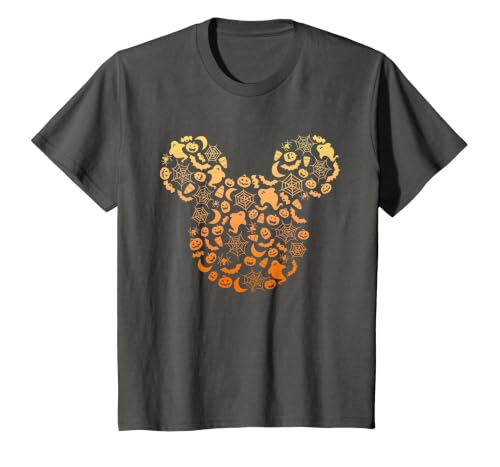Disney Mickey Mouse Halloween Ghosts & Pumpkins Gradient T-Shirt - size chart