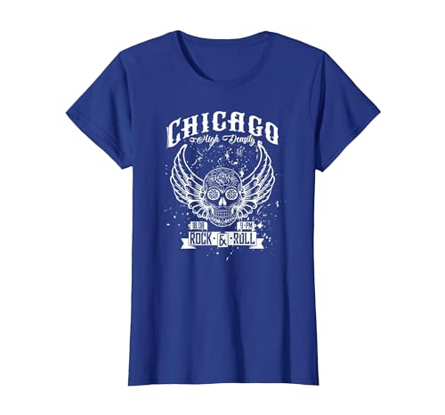 Camelot71 Chicago Classic Retro Vintage Illinois Windy Rock'n'Roll T-Shirt - size chart