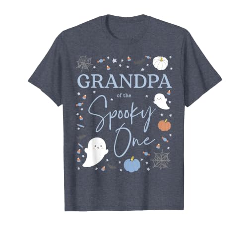 Spooky One Birthday Blue Boy 1st First Halloween Grandpa of the Spooky One First Birthday Boy 1st Halloween T-Shirt - size