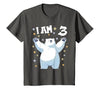 3 years old 3rd birthday Polar Bear Kids 3 Years Old 3 Birthday Polar Bears Boy Girl Polar Bear T-Shirt - size chart