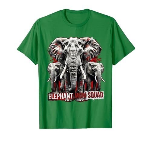 Mademark Elephant Mom Squad Cute Wildlife Design T-Shirt - Men - size chart