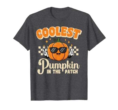Halloween Shirts For Women Men Kids Boys Girls Halloween Coolest Pumpkin in Patch Costume Boys Kids Youth T-Shirt - size