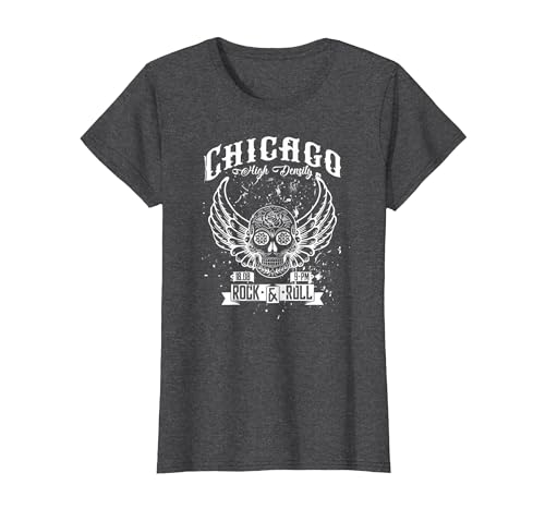 Camelot71 Chicago Classic Retro Vintage Illinois Windy Rock'n'Roll T-Shirt - size chart