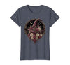 Mademark Witch Hat Black Roses Halloween Women's Design T-Shirt - size chart